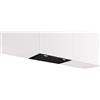 Bosch DLN56AC60 - Felpa con cappuccio integrato, 52 cm, 570 mc/h, LED Lighting, filtro grigio, integrazione senza cuciture, classe B, colore: Nero