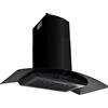 Gecheer-Cappa Aspirante,da Muro,in Acciaio Inox,e Vetro Temperato,Nero,90 cm