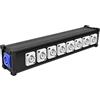 Ysislybin Power Splitter Box 1 Ingresso 8 Uscite, Distributore di Corrente 1 in 8 Way Out, Quadro di Distribuzione per Fascio di Schermo a LED, Luce di Movimento, Potenza di Luce da Palcoscenico