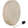 Classic Cantabile SD-16 Tamburo Sciamanico 16, Montato con pelle di capra | Mazzuolo incluso, Tensione con corda e dispositivo di fissaggio, Fusto in frassino massiccio, Profondità: 7 cm, 1 x mazzuolo