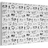 MuchoWow© Pannelli Fonoassorbenti 60x40 cm Decorativi Pannello Fonoassorbente Quadri Insonorizzanti Per Pareti Isolamento Acustico Decorativo Isolante Modello - Nero - Bianco - Cuffie - Gioco