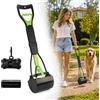 Shyllin Raccogli Cacca Cane, Paletta per Escrementi di Cani 80 cm (Verde) | Pieghevole, impugnatura ergonomica, raccolta senza piegarsi, con porta sacchetti e sacchetti, per cani e gatti