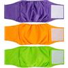 Hixingo 3 Pezzi Pannolini Cane Maschio, Altamente Assorbenti Pannolini per Cani Maschi, Mutande Riutilizzabili per Cani in Calore, Pannolini a Fascia per Cani Maschi (M,Viola Arancione Verde)