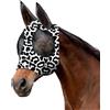 XFSRG Maschera Antimosche Cavallo Mosche con Motivo Leopardato per Cavalli con Orecchie Maschera Antimosche Cavallo Protezione UV (Bianco)