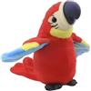 Générique Giocattolo elettronico di peluche per pappagallo - Uccello con ali a battente, realistico compagno cinguettio interattivo, animale di peluche realistico, gioco di festa, display mensola di Bur