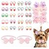 Piacolnic Set da 52 Pezzi di Fiocchi per Cani con Elastici, Fiocchi per Cani Rosa e Clip, Accessori per la Toelettatura per Cani, Gatti e Conigli in Feste e Uso Quotidiano