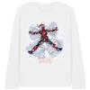 Deadpool Marvel Deadpool Christmas Snow Angel T-Shirt Unisex a Maniche Lunghe, Bianco, L
