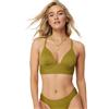Trendyol Women Triangle Knit Bikini Top, Nuoto Donna, Green,