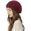 ZLYC Women Cotton Crochet Slouchy Beanie Hat Handmade Knit Summer Skull cap