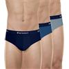 Eminence - Set di 3 Slip Uomo Made in France, Blu, L