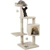 lionto Tiragraffi per Gatto Albero Tiragraffi Gatto Gioco Giocattolo Gatti Altezza 112 cm, Beige