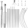 Pluvyze 14 Pezzi Inseritore Piercing, Ago Cannula Piercing, Strumenti Per Piercing Di Apertura E Sostituzione, Accessori Per Piercing 14g 16g 18g 20g Per Orecchie/Naso/Labbra/Addome/Capezzolo/Lingua