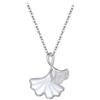 Belons Ginkgo - Collana da donna in argento Sterling 925, con ciondolo a forma di foglia di ginkgo, standard, Argento sterling