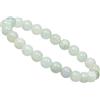 ELEDORO Bracciale con perle di giada verde della Birmania - Bracciale elasticizzato con perle di pietra preziosa da 8 mm - Gioiello fatto a mano