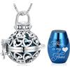 memorial jewelry Collana con urna di cremazione per ceneri - Always In My Heart Hollow Creation Gioielli Amore Lanterna in acciaio inox con ciondolo a forma di cenere con mini urna Keepsake Memorial