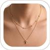 FindChic Collana Donna Croce, Oro Acciaio Inossidabile Regolabile Catena