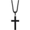 Richsteel Collana Croce Uomo Ciondolo Croce Orlata Collana Uomo Croce Collana Acciaio Uomo Placcatura Lucidatura Manuale Alta Qualità Antiallergico Non sbiadisco 55+5 CM