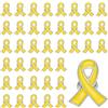 PATIKIL 50 Pcs Spille Nastro Giallo Spille Sensibilizzazione A Sbalzo | Con Fermaglio Sicuro, Per Eventi Di Raccolta Fondi Beneficenza Pubblica