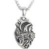 GTHIC Ciondolo a Cuore Aperto Anatomico 3D Punk in Acciaio Inossidabile per Uomo Donna Collana di Anatomia Umana di Piccole Dimensioni in Argento, Nero, Oro con Catena
