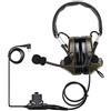 Retevis EHK007 Cuffia Tattica Airsoft, IPX4, Elettronica, Riduzione del Rumore a 28db, Cuffie Protette Udito per Motorola 2 Pin Walkie Talkie per Esercizi Airsoft CS (1 confezione)