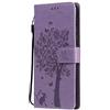 GOKEN Cover per Samsung Galaxy A53 5G, Custodia Flip TPU/PU Portafoglio Pelle con Stand/Carte Slot, Chiusura Magnetica Goffrata con Motivo Telefono Case Custodie, Lavanda