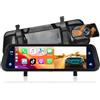 Motorsi Videocamera 9.66 Specchietto Con Apple Carplay Wireless, Android Auto Con Telecamera Retromarcia HD, IPS Touchscreen Doppio 1080P Videocamera Specchietto Auto, 2 Schermi Divisibili, Bluetooth