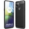 Cruzerlite Custodia per Moto G9 Power, Carbon Fiber Texture Design Cover per Moto G9 Power (2020) (Black)