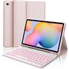 WINCHKING Tastiera per Samsung Galaxy Tab S6 Lite 2024/2022/2020 10.4'', Custodia con tastiera Italiano retroilluminazione Bluetooth magnetica rimovibile per sumsung S6 Lite(SM-P610/P615/P613/P619), Rosa chiaro