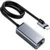 Jaxiyun Adattatore da Lightning a Ethernet, certificato MFi, adattatore di rete da Lightning a RJ45, adattatore LAN 100 Mbit/s, ad alta velocità, Plug & Play per iPhone/iPod
