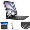 Synchro Bands Custodia per tastiera per iPad Air 13 (M2 2024/M3 2025/M4 2026), tastiera magica per iPad Pro da 12,9 pollici (3a, 4a, 5a e 6a generazione), supporto magnetico, trackpad integrato, 7 RGB