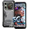 Blackview XPLORE 1 Android 15 Rugged Smartphone 5G, 36GB+256GB/2TB Telefono Robusto 20000mAh, 64MP+50MP AI Camera, 6.78 FHD+ Doppio Display, Dual 5G Cellulari Resistente IP68, 4G/NFC/OTG/GPS, Arancia