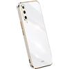 RankOne La Custodia del Telefono è Adatta per Xiaomi MI A3 (6.09 Inches), Case per Cellulare in Silicone con Telaio Galvanico - Bianco