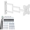 XTRARM Axis XL 70 cm supporto da parete per TV, braccio girevole lungo, estensione, rotazione, inclinazione, circa 24-55 pollici - 25 kg, fino a VESA 200x200 mm, bianco