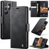 Teeirllim Cover per Samsung Galaxy S23 Ultra 5G, Premium PU Wallet Libro Carta Fessura Portafoglio, Magnetica Antiurto Flip Pelle Cavalletto Custodia Supporto Cover per Samsung S23 Ultra, Nero