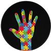 Generic Tappetino per Mouse Autism Awareness Hand 11 Mouse Pad Lavabile Tappetino Scrivania Comodo Mousepad per Laptop Lavoro Accessori Scrivania 20X20 Cm