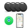 Nuwo Smart Tag per Apple 4 Pezzi, Localizzatore Globale, Suoneria, Batteria Sostituibile, Nero