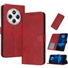 PanXCase Cover Libro per Xiaomi Redmi 17C / 14C 4G / Poco C75 - Custodia PU Pelle Wallet, Supporto, 3 Porta Carte, Magnetica Antiurto Case (Rosso)