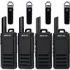 Retevis RB639P Walkie Talkie per Adulti, Mini Radio Bidirezionale con Auricolari, VOX, USB-C, PMR446 Walkie-Talkie Professionali per Ristorante (Nero, 4 Pezzi)