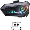 Xmenha Moto Citofono Casco Bluetooth 5.3 Auricolare Con Microfono Moto IPX6 Impermeabile Cuffie Wireless Noise Cancelling Auricolari Moto Sistema di Comunicazione Cuffie Bluetooth Altoparlanti Casco