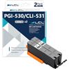 LCL CLI-531 XXL Cartucce d'inchiostro ricambio per Canon CLI-531GY CLI-531 Grigio Cartucce di stampante Compatibili con Canon TS8750 TS8751 (2-Pack,Alta capacità, Grigio)
