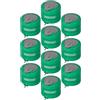 vhbw 10x NiMH Batteria a bottone di ricambio tipo V250H 250mAh 3,6V adatta a batterie per modellismo, luci solari ecc.