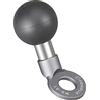 FANAUE Sfera di supporto per specchietto retrovisore, compatibile con RAM Mounts B, dimensione 1, sfera a doppia base, con fori di fissaggio da 10 mm, testa a sfera in TPU, corpo principale