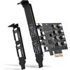 YEELIYA Scheda di espansione PCIe a USB 3.0 4 porte (2 Type A, 2 Type C), Scheda USB PCI Express da 5Gbps Include Bracket Low-Profile Compatibile con Windows
