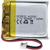 HXJNLDC Batteria ricaricabile al polimero di litio CC 3.7V 450mAh 602530, adatta per prodotti elettronici fai da te 3.7-5V con sostituzione della batteria a 2 fili incorporata e luci LED