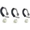 WirelessFinest 3 gommini di ricambio per auricolari della stessa dimensione + ganci per le orecchie + kit di ricambio in schiuma per Plantronics CS540 Savi W440 W740 W745 WH500 Earhook Ear Bud Part (misto L/M/S)