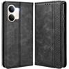 MOJIA Cover per Vivo Y21 5G, PU Custodia Antiurto Resistente ai Graffi, Custodia Flip Portafoglio per Telefono con Supporto e Slot per Schede. Nero