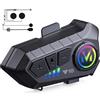 SUOOKC Auricolare Bluetooth per moto Altoparlante Sci Auricolare Impermeabile Bluetooth Casco Auricolare con Cancellazione del Rumore Cuffie Bluetooth Wireless Ultra Sottile per Tutti i Caschi
