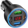 ANEXTIDE Caricabatteria da auto USB C adattatore caricabatterie da auto 4 porte 78W caricatore del telefono ricarica rapida adattatore USB C doppio adattatore per iPhone 16 15 14 13 12, iPad, Samsung Glaxy