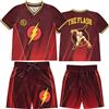 DC Comics The Flash Boys Soccer Mesh Jersey Tee & Short 2pc Set-Boy 4-20 Maglietta e Pantaloncini, Rosso/Multicolore, 6-7 Bambini e Ragazzi