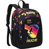 Pokémon Pokemon Pikachu - Zaino per la scuola, 2 scomparti, altezza 37 cm